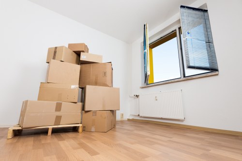 Professional movers loading a truck